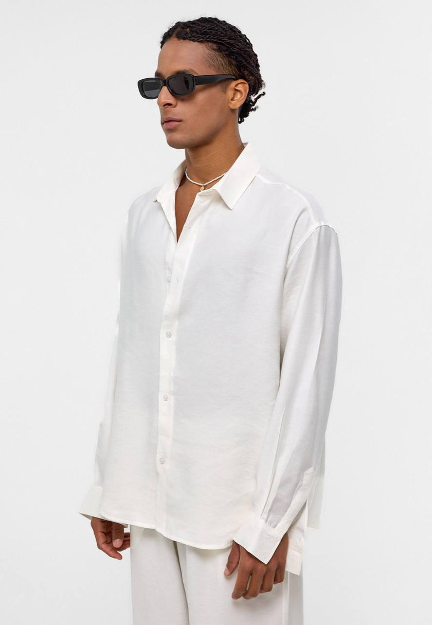 Basic Oversize Uzun Kollu Modal Gömlek