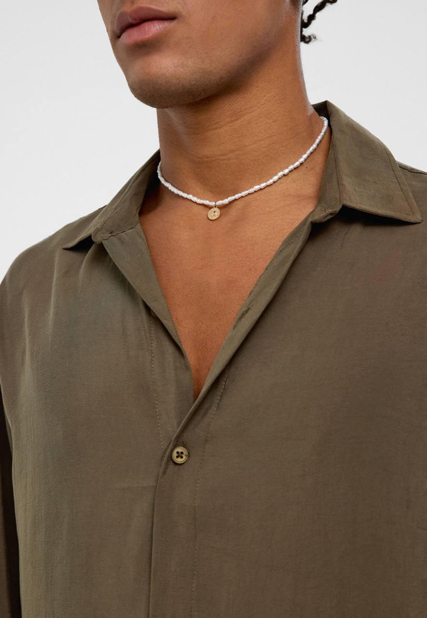 Basic Oversize Uzun Kollu Modal Gömlek