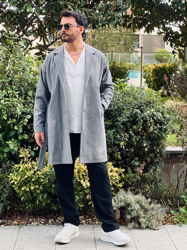 Vamos Kemerli Oversize Kase Kaban Koyu Gri