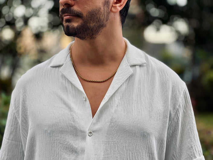 Vintage Color Rope Chain Necklace - Thick Cut Men's Jewelry