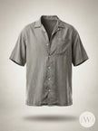 Acid Washed 100% Tencel Oversize Short Sleeve Men's Shirt