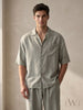 Acid Washed 100% Tencel Oversize Short Sleeve Men's Shirt