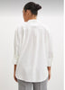 Linen Look White Oversize Classic Shirt