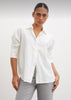 Linen Look White Oversize Classic Shirt