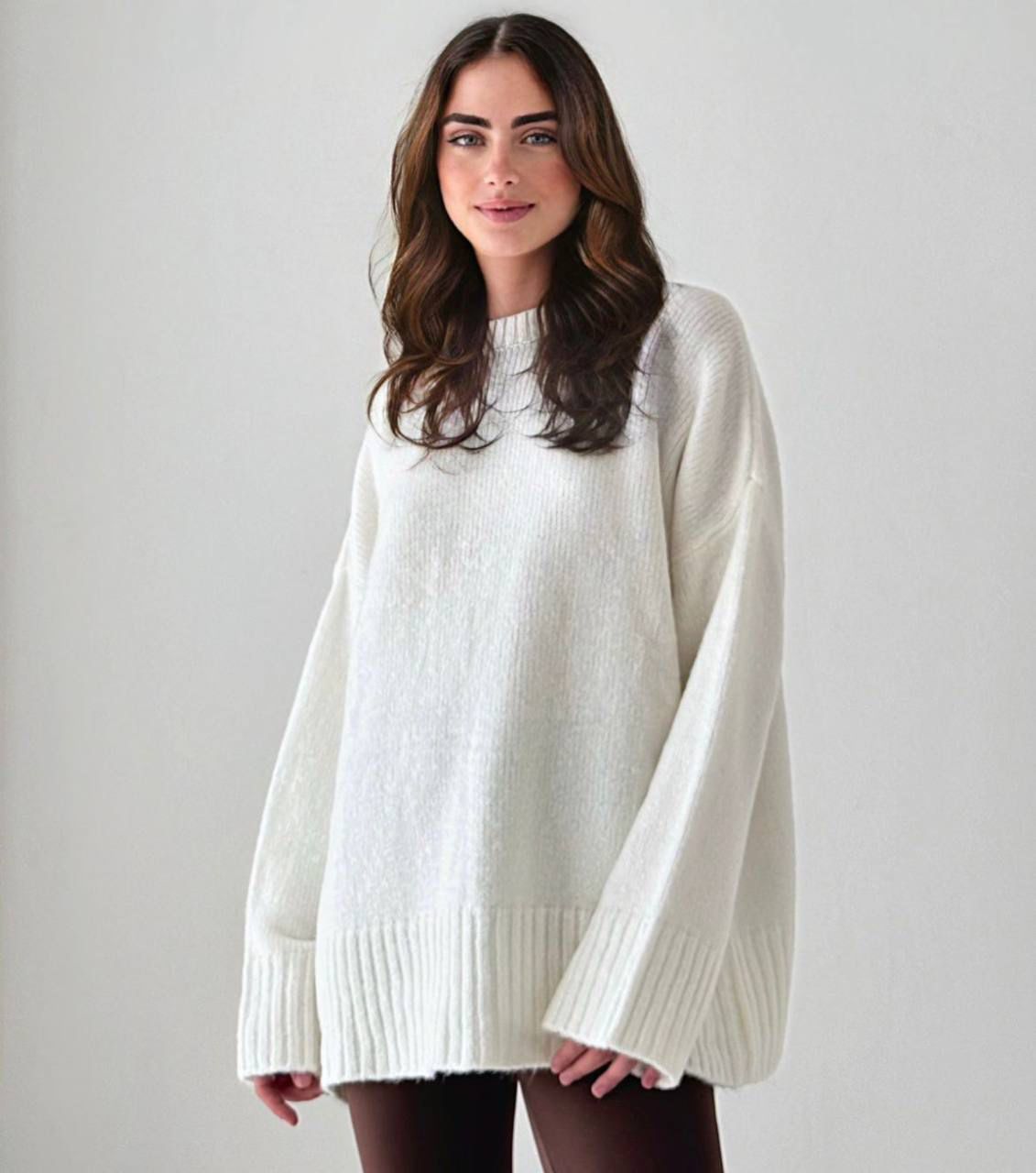 Oversize Standart Beden Basic Kazak