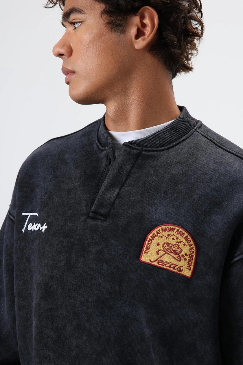 Yıkamalı Şardonlu Sweatshirt