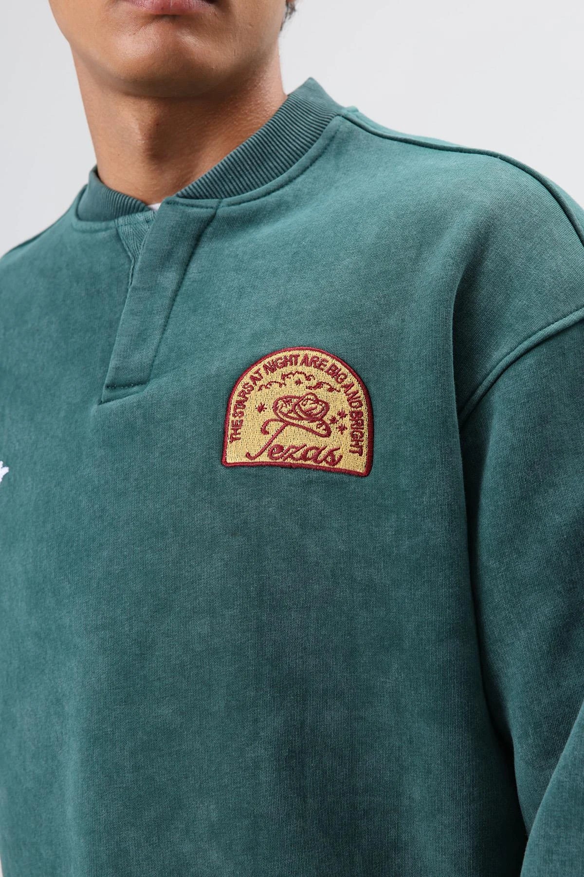 Yıkamalı Şardonlu Sweatshirt