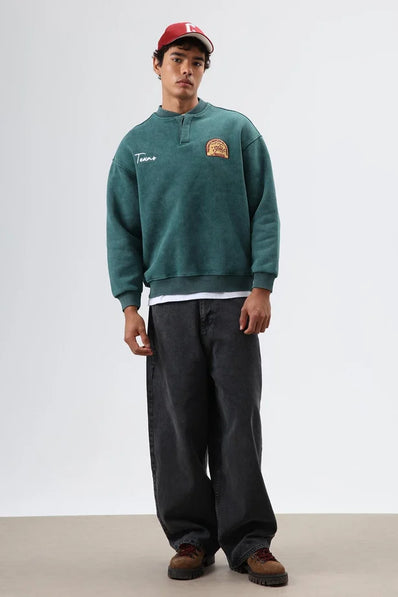 Yıkamalı Şardonlu Sweatshirt