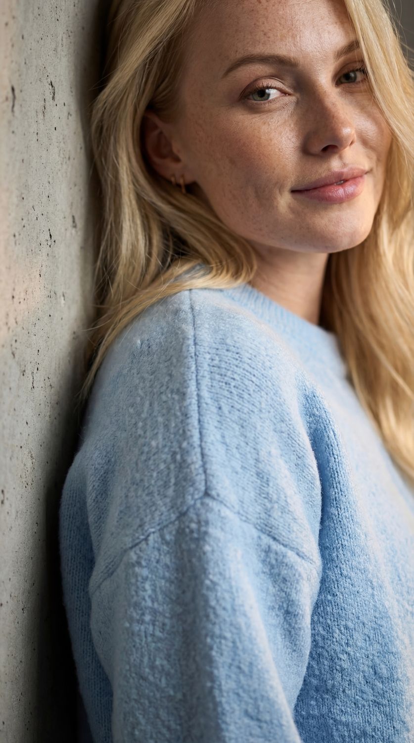 Baby Blue Soft Knit Sweater
