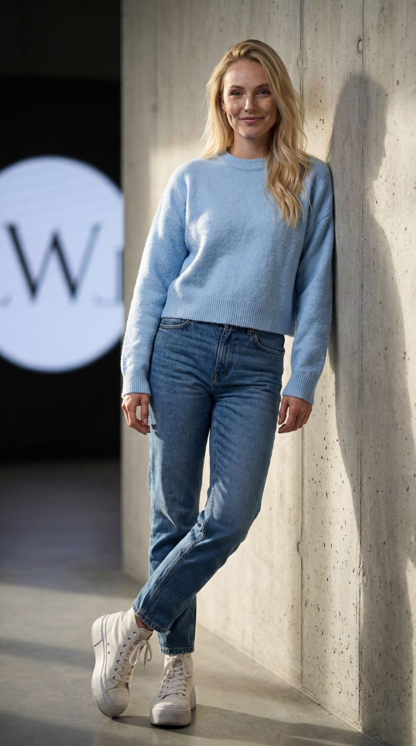 Baby Blue Soft Knit Sweater